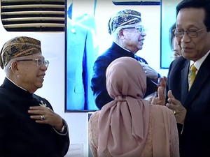 Wapres Maruf Tiba di Lokasi Akad Nikah Kaesang dan Erina