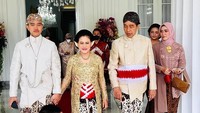 Komandan pengamanan resepsi kak @kaesangp, tulis Bobby Nasution. Panembahan Al Nahyan sambil ngedot mengawal Kaesang Pangarep menuju lokasi akad nikah. Foto: Tangkapan layar IG Bobby Nasution @bobbynst