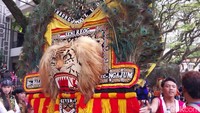 Dada merak Reog/Foto: M Bagus Ibrahim/detikJatim