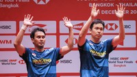 Mohammad Ahsan dan Hendra Setiawan hanya puas sebagai runner up setelah kalah dari Liu dan Ou Xuan dengan skor 17-21, 21-19, dan 12-21.