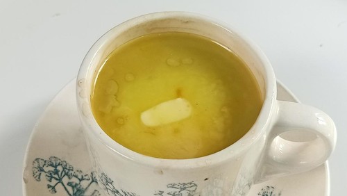 Kopi butter di Kedai Kopi Butter di Jalan Kresna No 3 Denpasar, Bali, Minggu (11/12/2022).