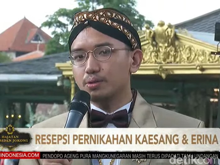 Mangkunegara X di Puro Mangkunegaran, Solo, Minggu (11/12/2022). Tangkapan layar dari live streaming YouTube CNN Indonesia.
