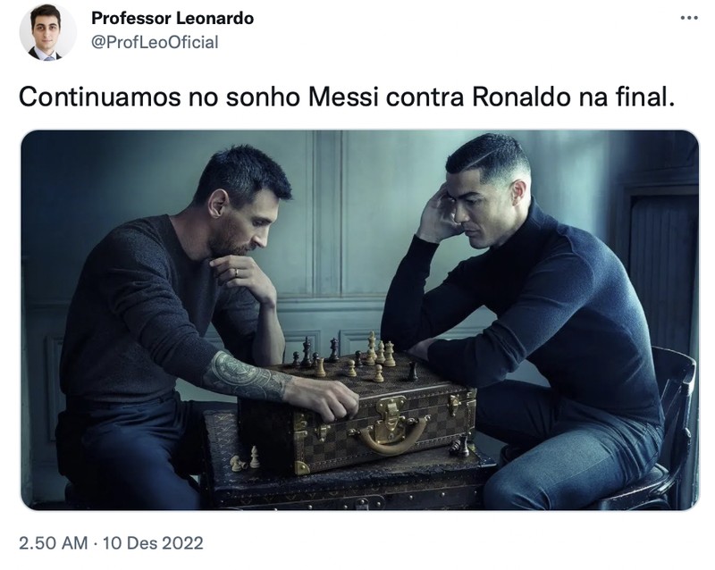 Meme Cristiano Ronaldo dan Lionel Messi di Final Piala Dunia 2022