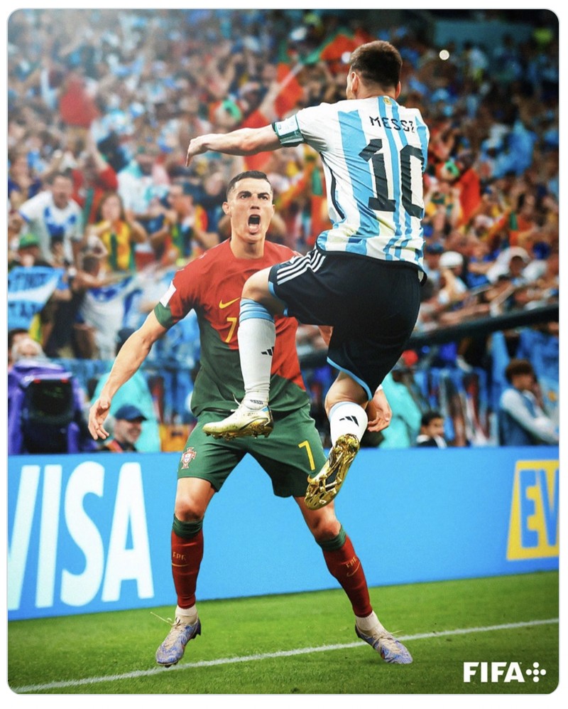 Meme Cristiano Ronaldo dan Lionel Messi di Final Piala Dunia 2022