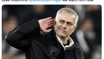 Netizen ini usul agar Jose Mourinho segera melatih Portugal. Foto: Twitter