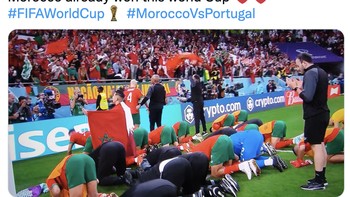 Dengan penampilannya yang memukau, Maroko dianggap sudah menang Piala Dunia kali ini. Foto: Twitter