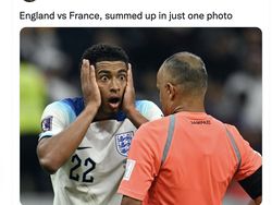 Meme Inggris Dibekuk Prancis, Wasit Diamuk Netizen