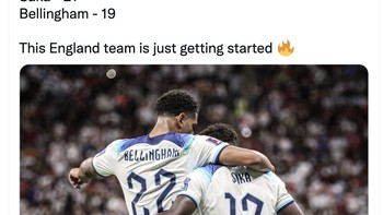 Punggawa muda Inggris dianggap akan memiliki masa depan yang sangat cerah. Foto: Twitter