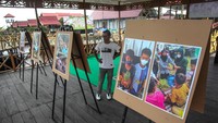Pameran yang digelar Borneo Nature Foundation (BNF) tersebut menampilkan karya gambar anak-anak di wisata Kereng Bangkirai.