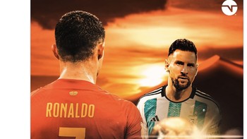 Harapan netizen sangat tinggi bisa melihat Ronaldo vs Messi di partai puncak. Foto: Twitter