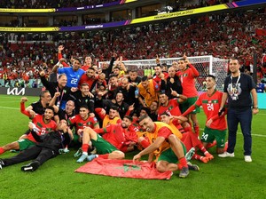 Video Momen Suporter Maroko Rayakan Kemenangan atas Portugal