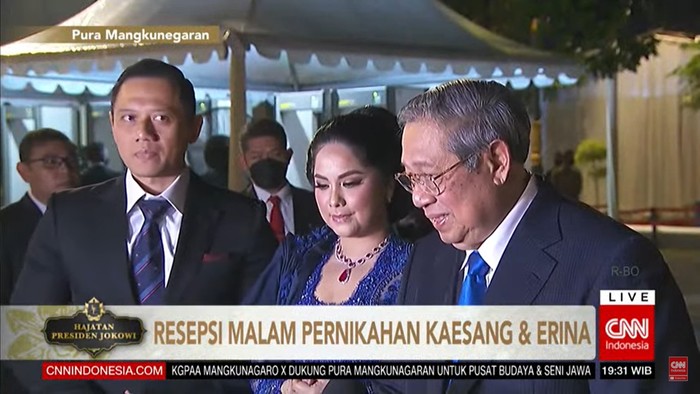 SBY hadir di Puro Mangkunegaran, Minggu (11/12/2022).