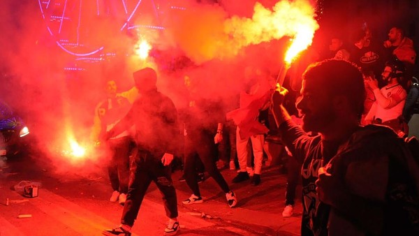 Supporter Maroko Rayakan Kemenangan Piala Dunia Usai Kalahkan Portugal