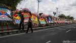 Ratusan Karangan Bunga Kaesang-Erina Penuhi Puro Mangkunegaran