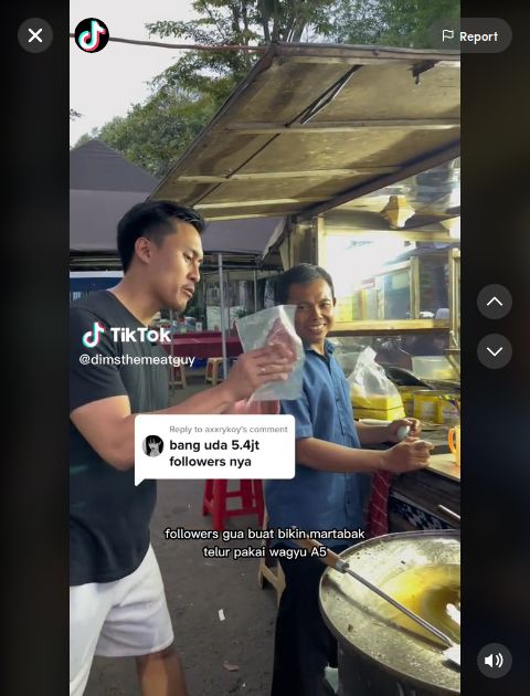 Dims The Meat Guy tantang penjual martabak bikin martabak telur campur wagyu A5