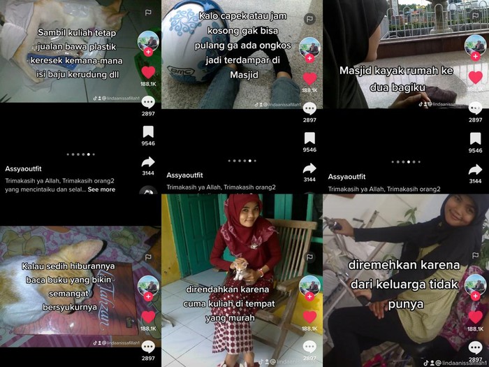 Kisah inspiratif viral di media sosial. Foto: Dok. TikTok @lindaanissafillah1. Kisah inspiratif viral di media sosial. Foto: Dok. TikTok @lindaanissafillah1.