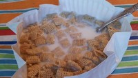Malas mencuci mangkuk, netizen ini makan sereal dengan cara yang tak biasa. Ia memilih kertas penyaring kopi sebagai mangkuknya agar langsung dibuang setelah digunakan. Foto: Bored Panda