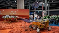 Penampakan model sistem satelit navigasi BeiDou.