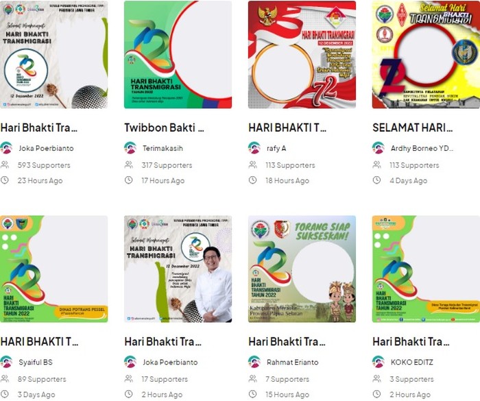 Twibbon Hari Bhakti Transmigrasi 2022