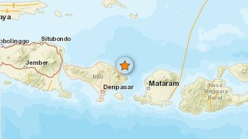10 kali gempa bumi mengguncang Karangasem, Bali, Selasa (13/12/2022).
