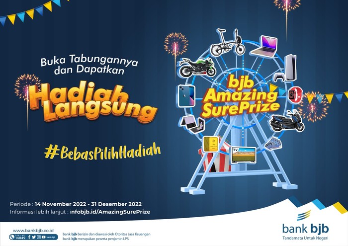 Bank bjb Tawarkan Banyak Hadiah Bagi yang Nabung di Akhir Tahun, Mau? Bank bjb Tawarkan Banyak Hadiah Bagi yang Nabung di Akhir Tahun, Mau?