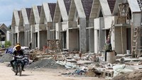 Deretan rumah yang tengah dibangun di Kota Podomoro Tenjo.