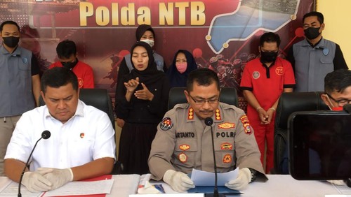 Dua calo PMI ilegal tujuan Korea Selatan di Polda NTB, Selasa (13/12/2022).