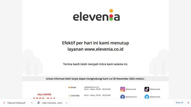 Elevania tutup