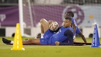 Kylian Mbappe tetap akan menjadi tumpuan utama Les Blues untuk menjebol gawang Maroko. (Foto: AP/Christophe Ena)