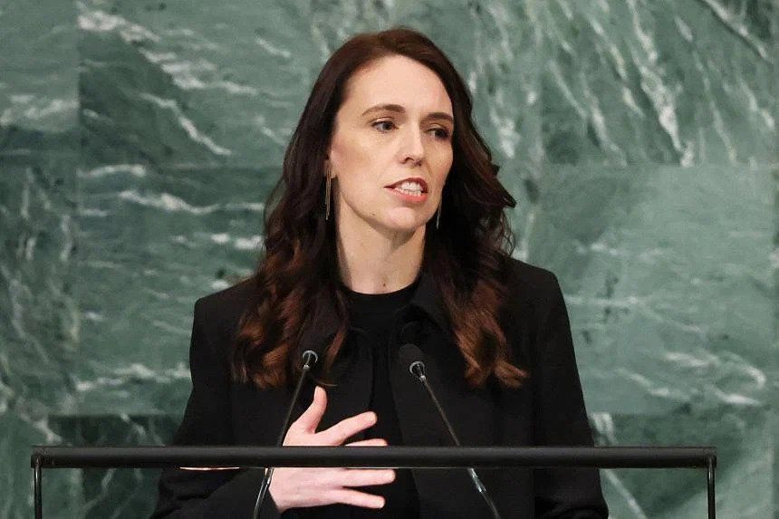 New Zealand PM Jacinda Ardern apologised after microphones caught her swearing at opposition politician David Seymour. PHOTO: AFP