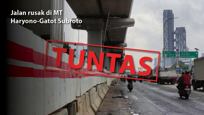 Jalan rusak di MT Haryono-Gatot Subroto: TUNTAS