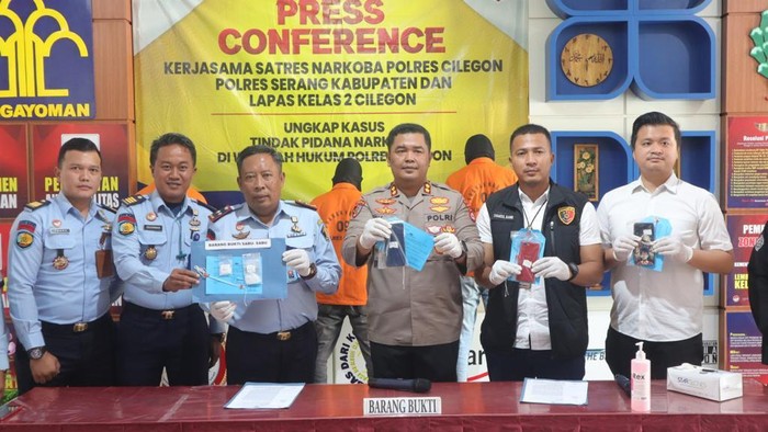 Jumpa Pers Pengungkapan Kasus Sabu di Lapas Cilegon