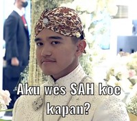 Kaesang Pangarep baru menikah dengan Erina Gudono dan disambut netizen dengan timbunan meme. Ini dia meme nikahan Kaesang dari warganet.