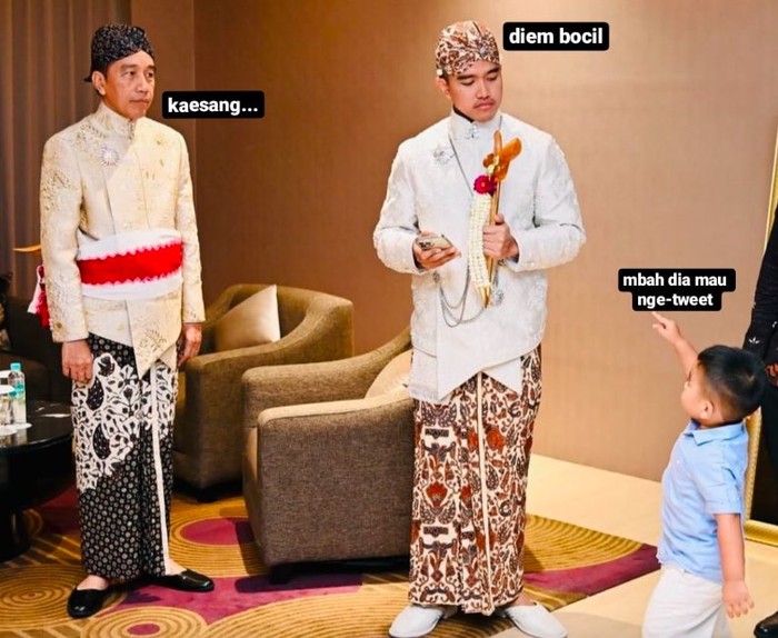 Kaesang Pangarep baru menikah dengan Erina Gudono dan disambut netizen dengan timbunan meme. Ini dia meme nikahan Kaesang dari warganet.