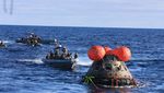 Potret Detik-detik Kapsul Orion Splashdown di Bumi, Usai Jalan-jalan dari Bulan