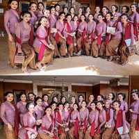 Kehadiran 34 Puteri Indonesia 2022 di momen tasyakuran pernikahan Kaesang Pangarep dan Erina Gudono di Pura Mangkunegaran, Solo, Minggu (11/12/2022) menjadi sorotan. Para ratu kecantikan itu hadir sebagai bridesmaid Erina. Foto: Dok. Instagram @ginasinaga.