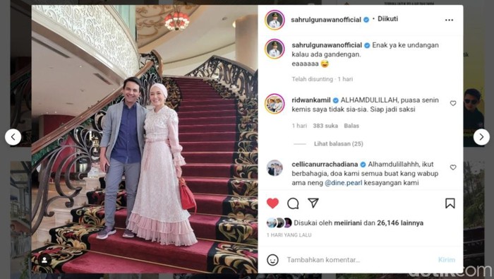 Potret Sahrul Gunawan dan Dine Mutiara Aziz Potret Sahrul Gunawan dan Dine Mutiara Aziz