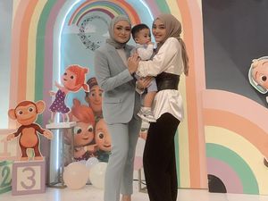 7 Momen Nathalie Holscher & Putri Delina Akur di Ultah Adzam, Sule Tak Hadir