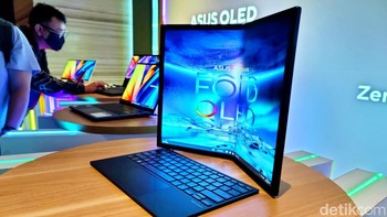 Asus mengatakan laptop ini bisa digunakan dalam berbagai mode yaitu PC, laptop, tablet, on-screen keyboard, book, dan extend. Foto: Adi Fida Rahman/detikINET