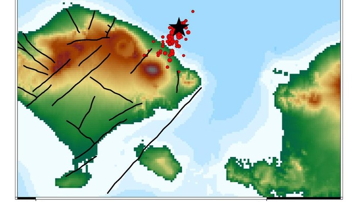 Peta Gempa Bumi Susulan Karangasem