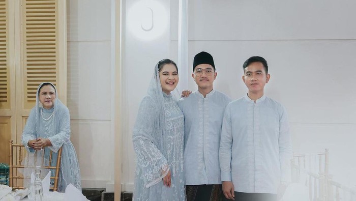 Iriana Jokowi, Kahiyang Ayu, Kaesang Pangarep dan Gibran Rakabuming Raka. Foto diunduh Rabu (14/12/2022).