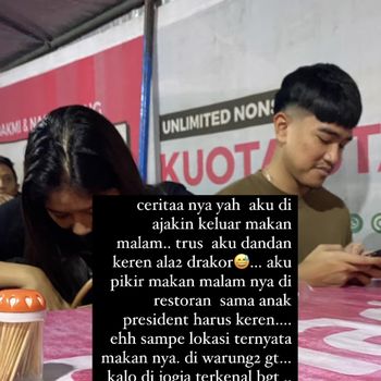 Kaesang Pangarep makan sederhana