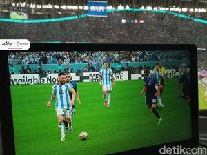 Tarian Julian Alvarez-Lionel Messi di Lusail