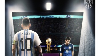 Lionel Messi dan Argentina tinggal satu pertandingan lagi di final untuk meraih Piala Dunia. Foto: Twitter