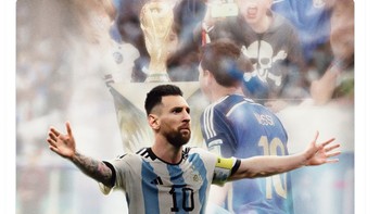 Lionel Messi bersama Argentina kembali ke final Piala Dunia. Inikah waktunya mereka menang? Foto: Twitter