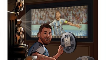 Dengan 5 gol dan 3 assist, seolah-olah Piala Dunia 2022 adalah tentang Messi. Foto: Twitter