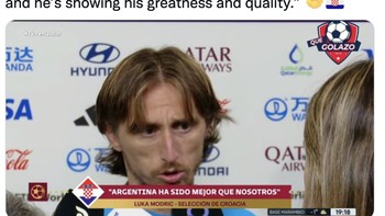 Semoga beruntung, Messi. Dia menjalani turnamen yang mengagumkan dan menunjukkan kehebatannya, kata Modric usai Argentina dan Messi mengalahkan Kroasia 0-3. Foto: Twitter