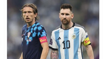 Saya harap Messi memenangkan Piala Dunia, dia adalah pemain terbaik dalam sejarah dan pantas mendapatkannya, cetus Modric. Foto: Twitter