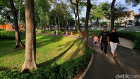 Pagar seng sekitar 1,8 meter merupakan bagian dari proyek pemagaran di taman tersebut. Pemagaran dilakukan sejak beberapa waktu lalu.
