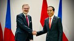 Momen Jokowi Bertemu PM Ceko di Belgia